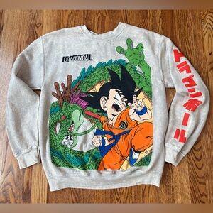 Bioworld Dragon Ball Goku & Shenron Print Sweatshirt Sz M